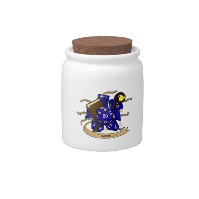 Wizard Dice Design Candy Jar (Front)
