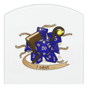 Wizard Dice Design Door Sign