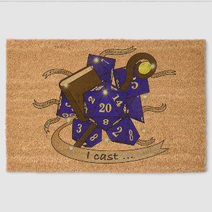 Wizard Dice Design Fiber Doormat