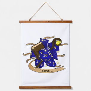 Wizard Dice Design Hanging Tapestry