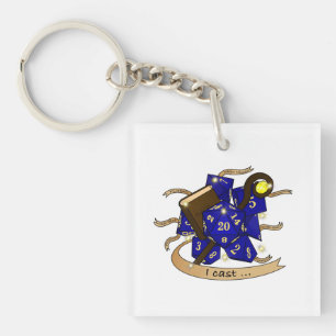 Wizard Dice Design Keychain