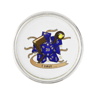 Wizard Dice Design Lapel Pin
