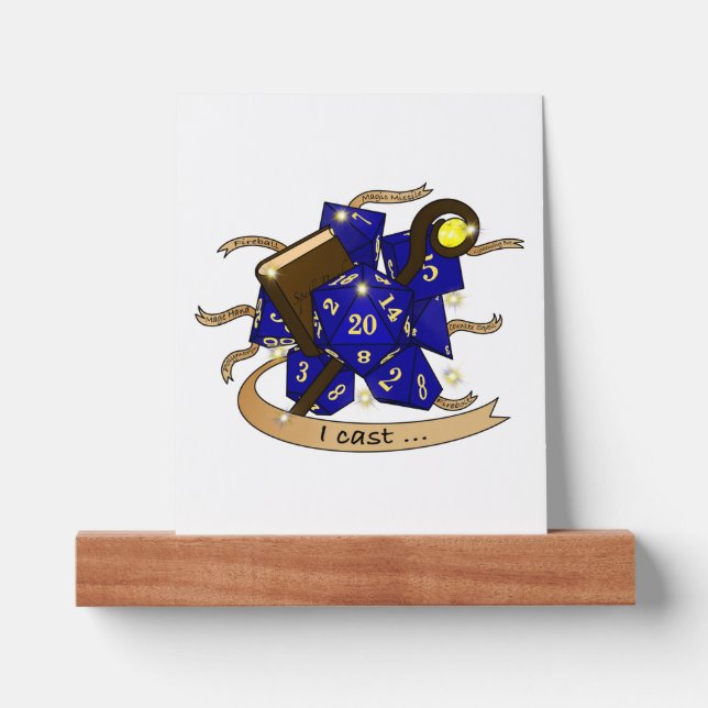Wizard Dice Design Picture Ledge (Front)