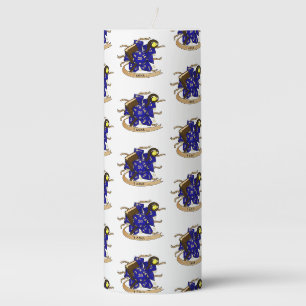 Wizard Dice Design Pillar Candle
