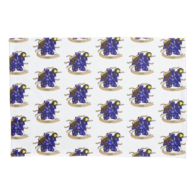 Wizard Dice Design Pillow Case (Front)