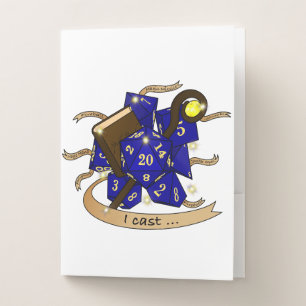 Wizard Dice Design Pocket Folder