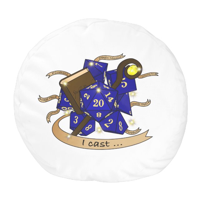 Wizard Dice Design Pouf (Bottom)
