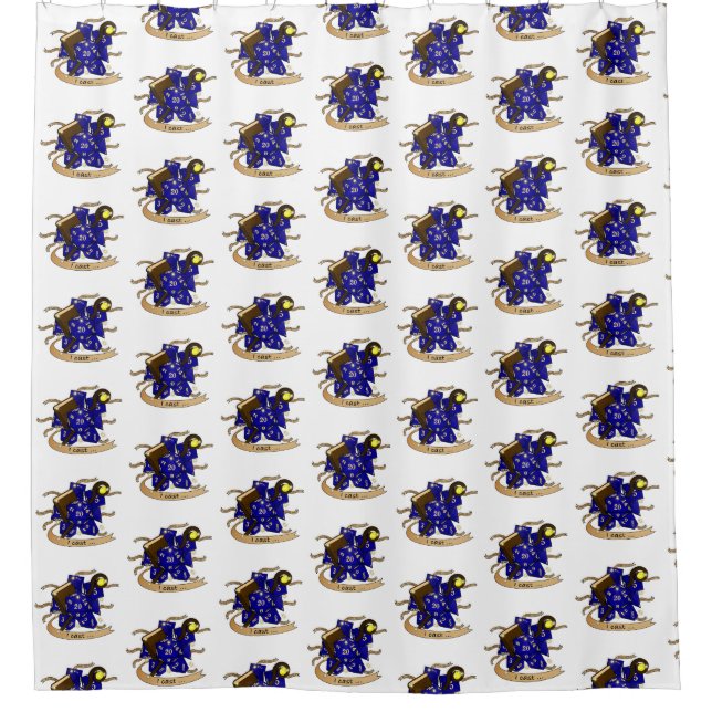 Wizard Dice Design Shower Curtain (Front)