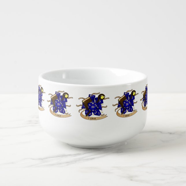 Wizard Dice Design Soup Mug (Front)