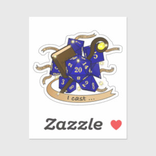 Wizard Dice Design Sticker
