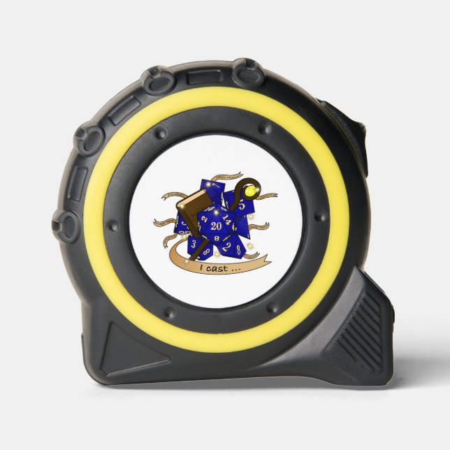 Wizard Dice Design Tape Measure (Front)