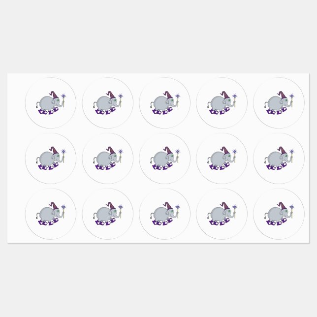 Wizard Elephant Labels (Sheet)