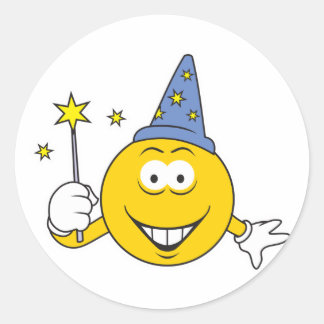 Wizard Face Classic Round Sticker