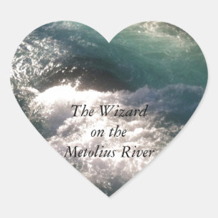 Wizard Falls on the Metolius River Heart Sticker