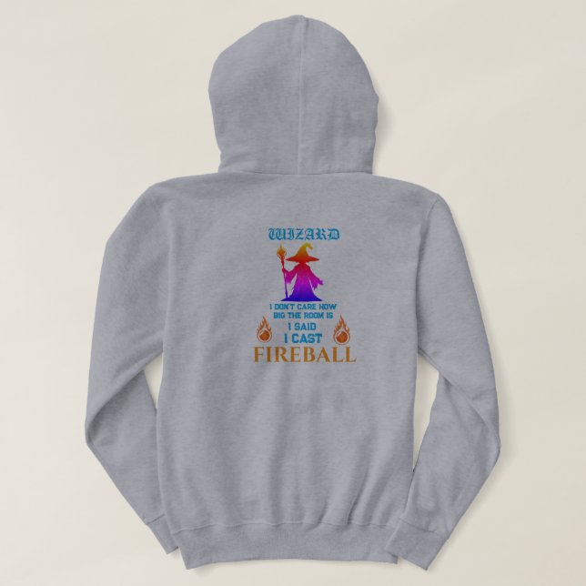 Wizard Fireball Hoodie (Design Back)