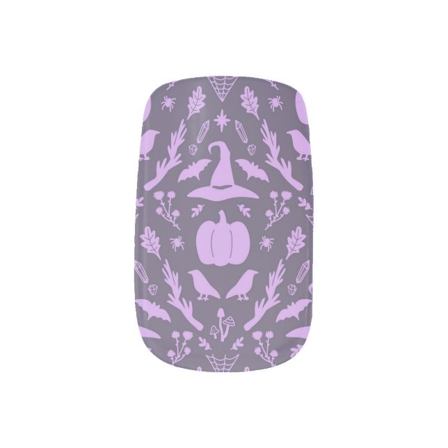 Wizard Forest Nails Minx Nail Art (Left Thumb)