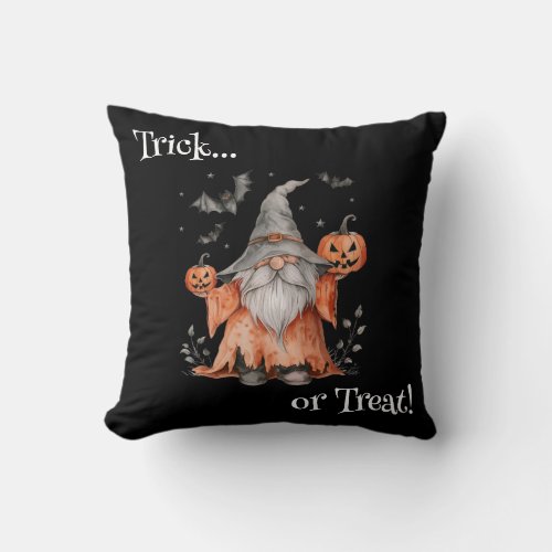Wizard Gnome Throw Pillow