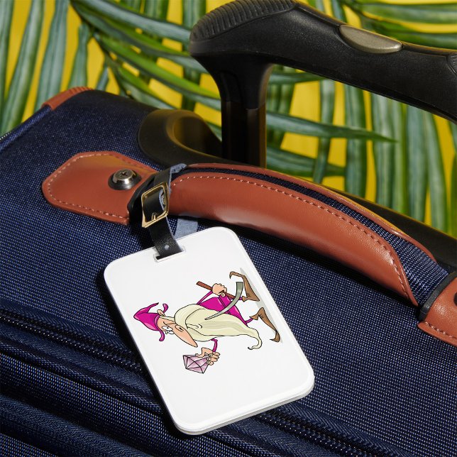 Wizard Gnome with Large Diamond Gemstone Luggage Tag (Creator Uploaded)
