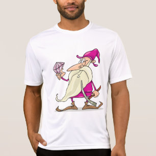 Wizard Gnome with Large Diamond Gemstone T-Shirt