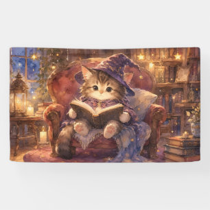 Wizard Kitten Reading Banner