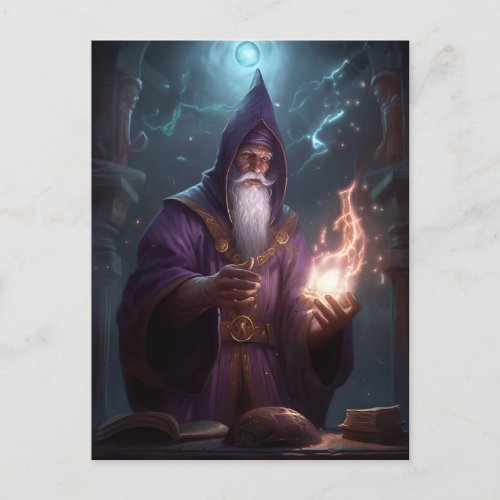 Wizard Mage Magical Fantasy Art Postcard
