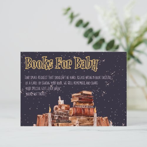Wizard Magic Night Baby Shower Books For Baby Card
