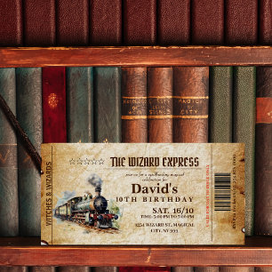 Wizard Magical Fabulous Kids Birthday Party Holiday Card