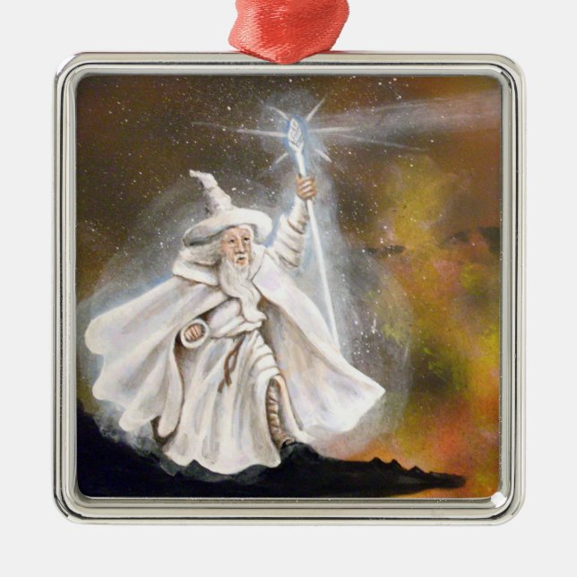 Wizard Metal Ornament (Front)