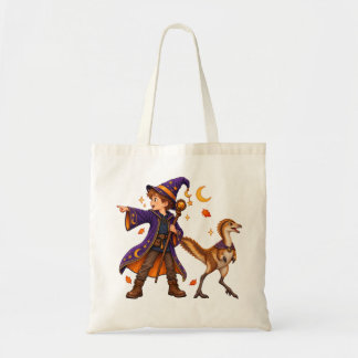 Wizard & Mononykus Halloween Tote Bag