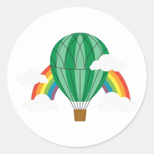 Wizard Of Oz Balloon Classic Round Sticker