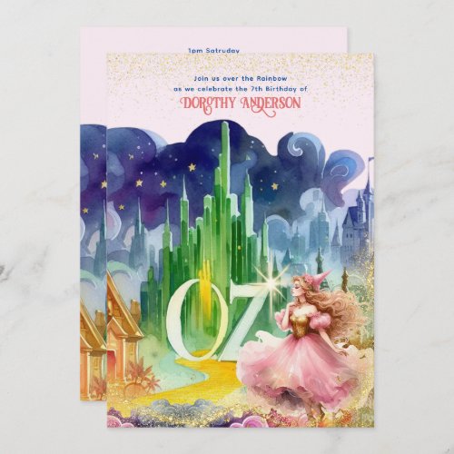 Wizard of Oz Birthday Good Witch Birthday Invitation