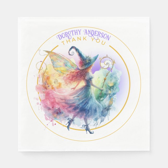Wizard of Oz Birthday good Witch Party Decor Napkins (Front)