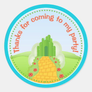 Wizard Of Oz Birthday Party Favor Stickers