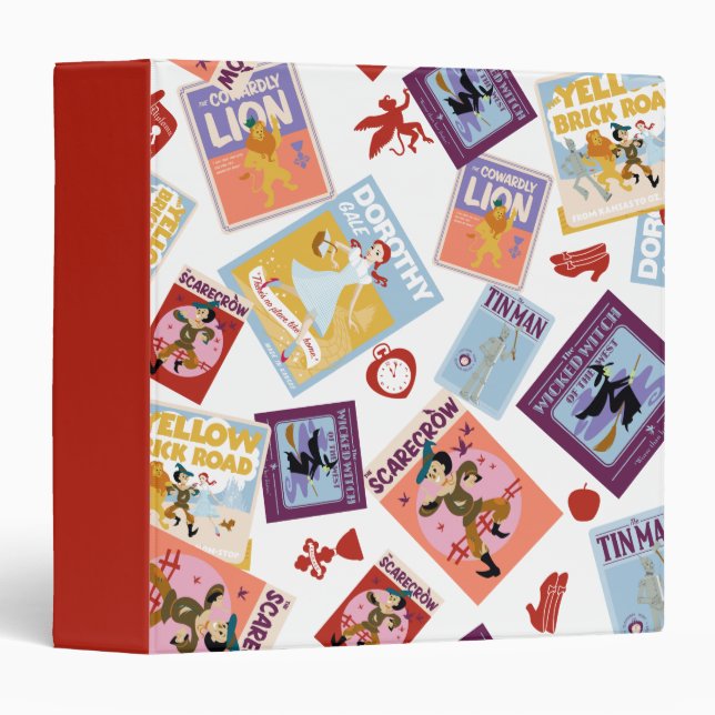 Wizard of Oz™ Character Print Toss Pattern 3 Ring Binder (Front/Spine)