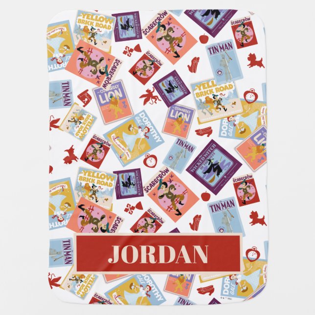 Wizard of Oz™ Character Print Toss Pattern Baby Blanket (Front)