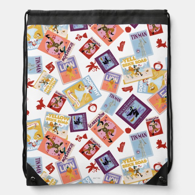 Wizard of Oz™ Character Print Toss Pattern Drawstring Bag (Front)