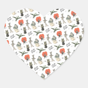 Wizard of Oz Characters Heart Sticker