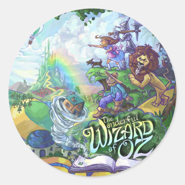 Wizard of Oz Classic Round Sticker (Front)