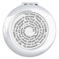 Wizard of Oz courage quote compact mirror