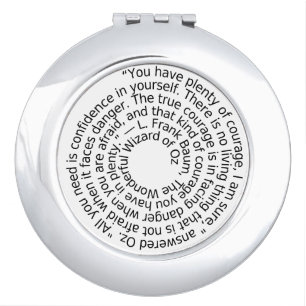 Wizard of Oz courage quote compact mirror