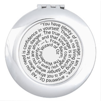 Wizard of Oz courage quote compact mirror