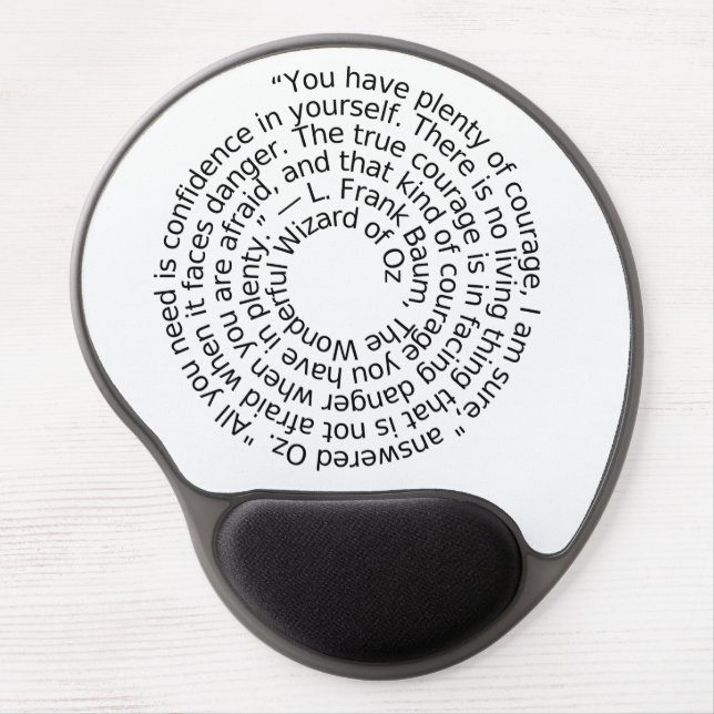 Wizard of Oz courage quote mousepad (Front)