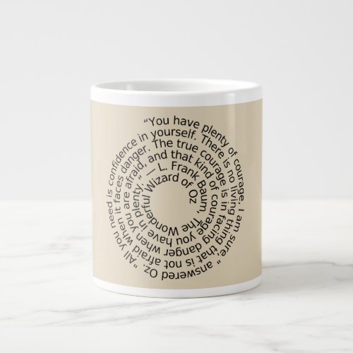 Wizard of Oz courage quote mug