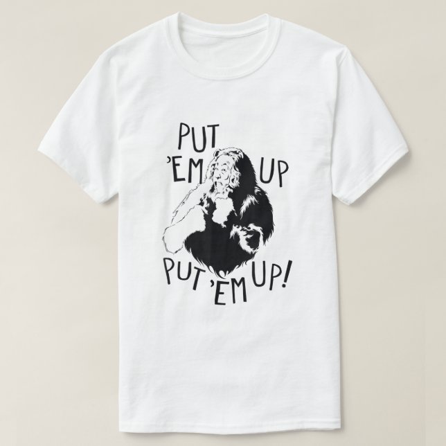 Wizard of Oz Cowardly Lion Put Em Up  T-Shirt (Design Front)