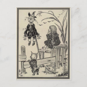 Wizard of Oz Dorothy and the Scarecrow Postcard