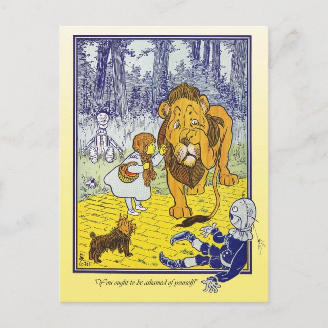 Wizard of Oz: Dorothy Meets The Cowardly Lion Postcard (Front)