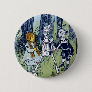 Wizard of Oz Dorothy Tin Woodsman Scarecrow Button