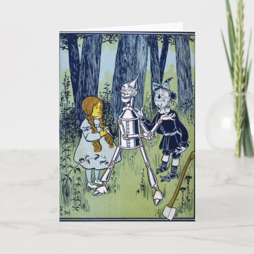 Wizard of Oz Dorothy Tin Woodsman Scarecrow Card