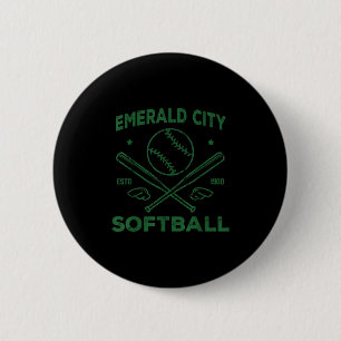 Wizard Of Oz Emerald City Softball Costume Hallowe Button