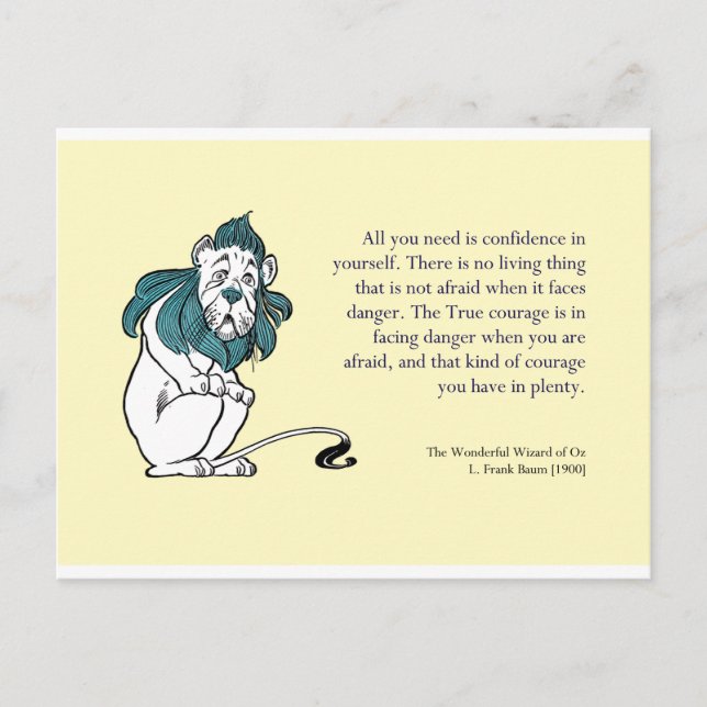 Wizard of Oz Encouragement Postcard (Front)